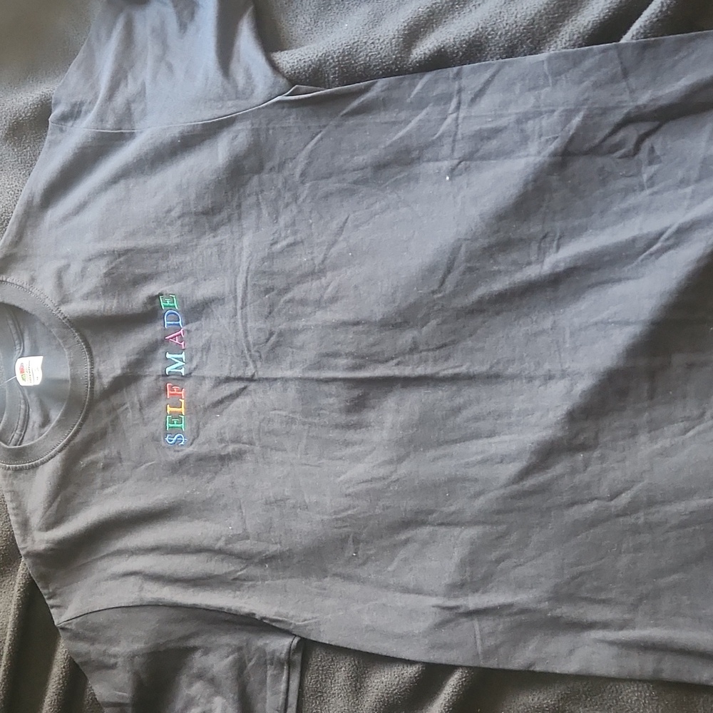 Rue21 Self Made Multicolor Logo Black Tee